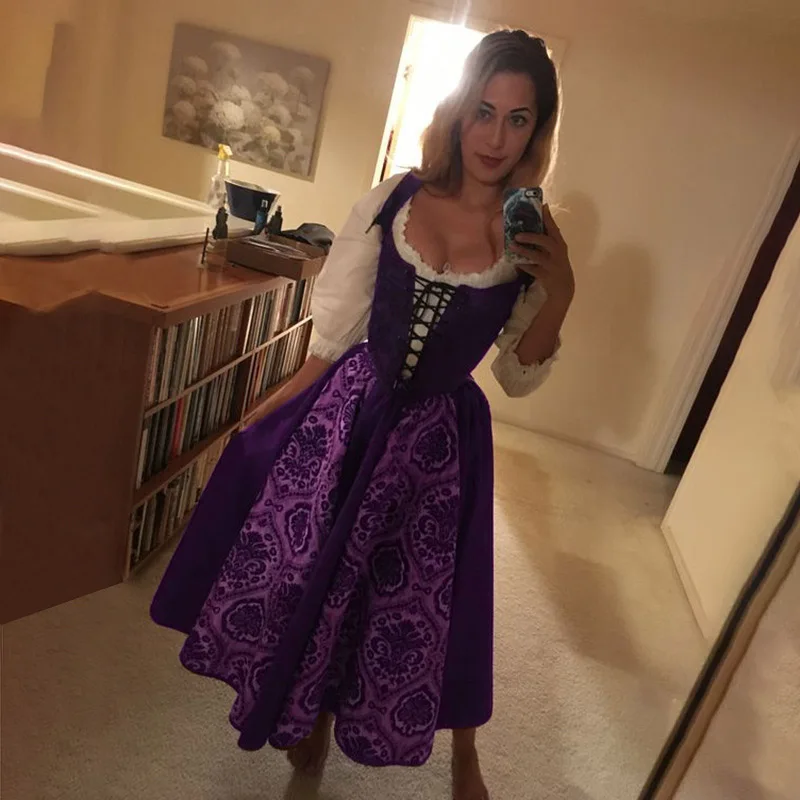Средневековый Ренессанс королевская принцесса костюм Wench Faire лиф корсет Верхняя