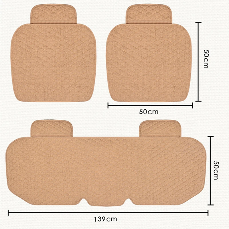 Чехол на сиденье автомобиля передний (2 шт.) задний (1 Автомобильный льняной чехол