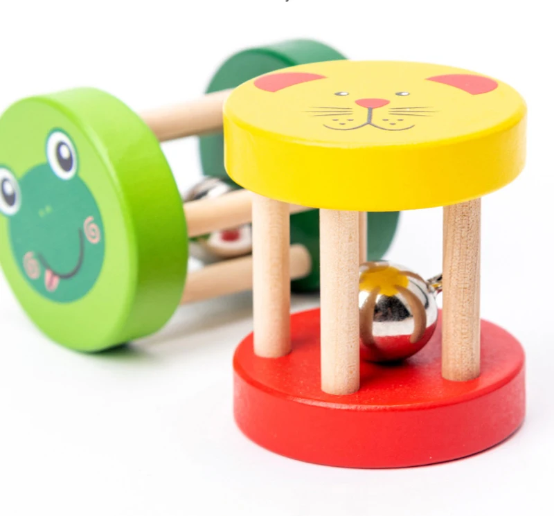 

Деревянная клетка-погремушка Монтессори, музыкальный колокольчик, инструменты, встряхивание, игрушка-колокольчик, интеллектуальная разви...