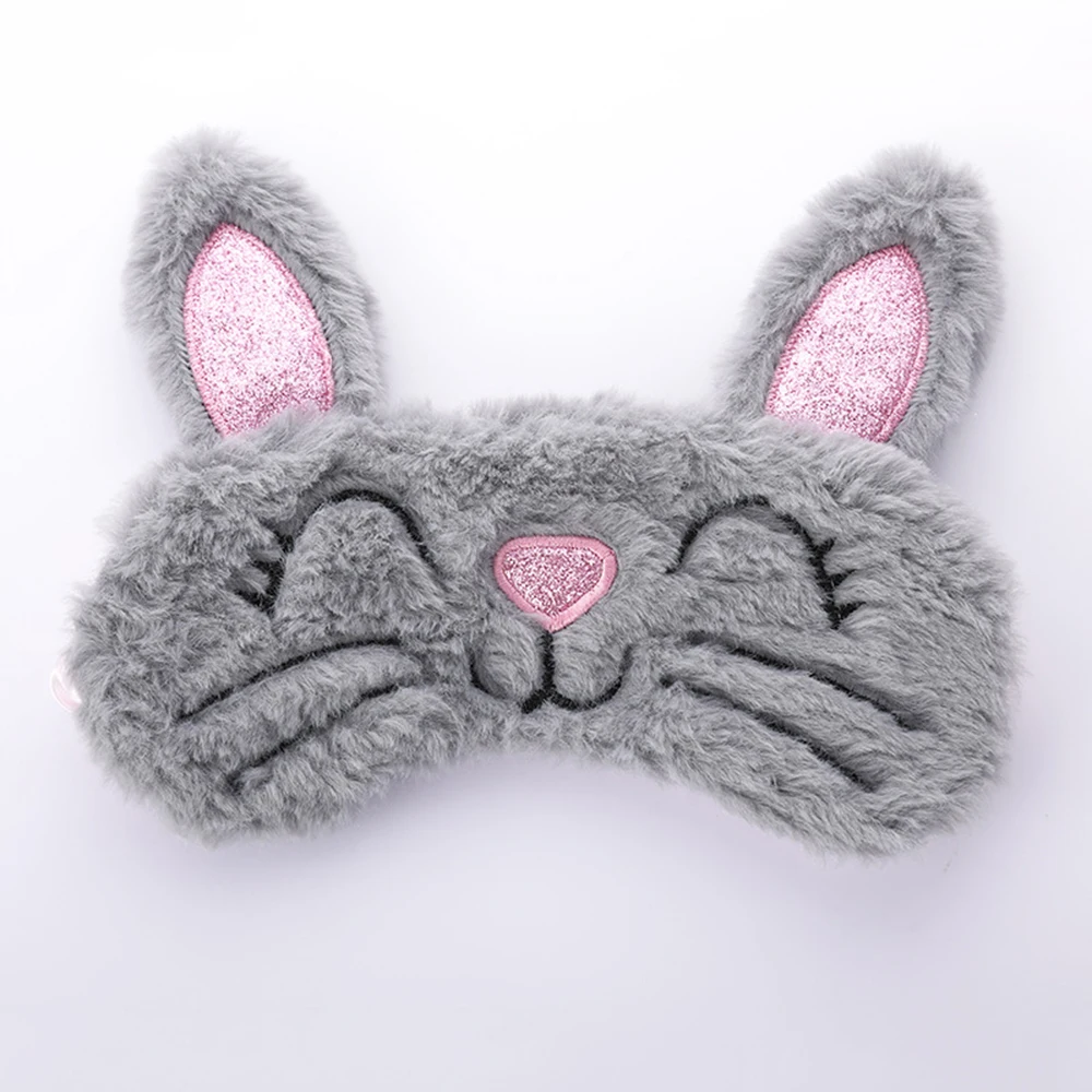 

New Long Ears Plush Rabbit Eye Patches Cartoon Sleep Shading Breathable Gift Advertising Gift Sleep Mask Support Dropshipping