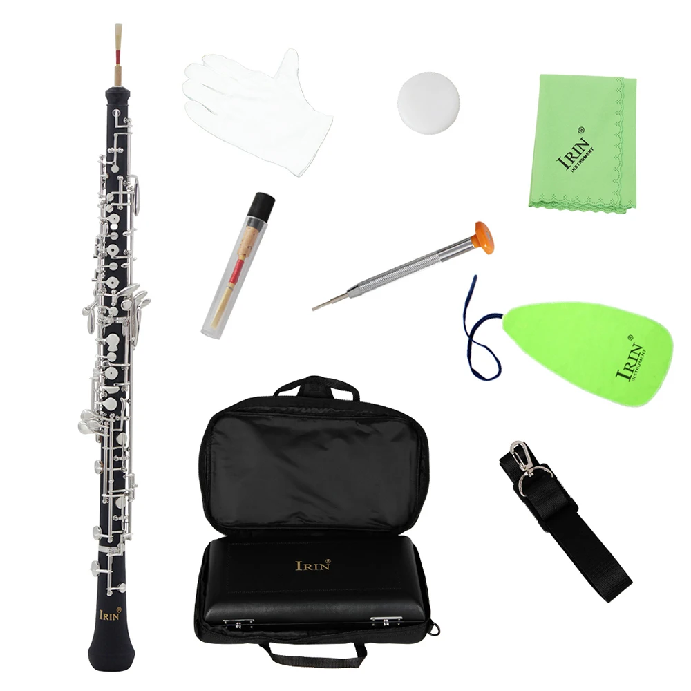 

M MBAT Black Bakelite Oboe Professional Woodwind instrument with Musical accessories Gloves Leather Case Carry Bag Oboe Reed