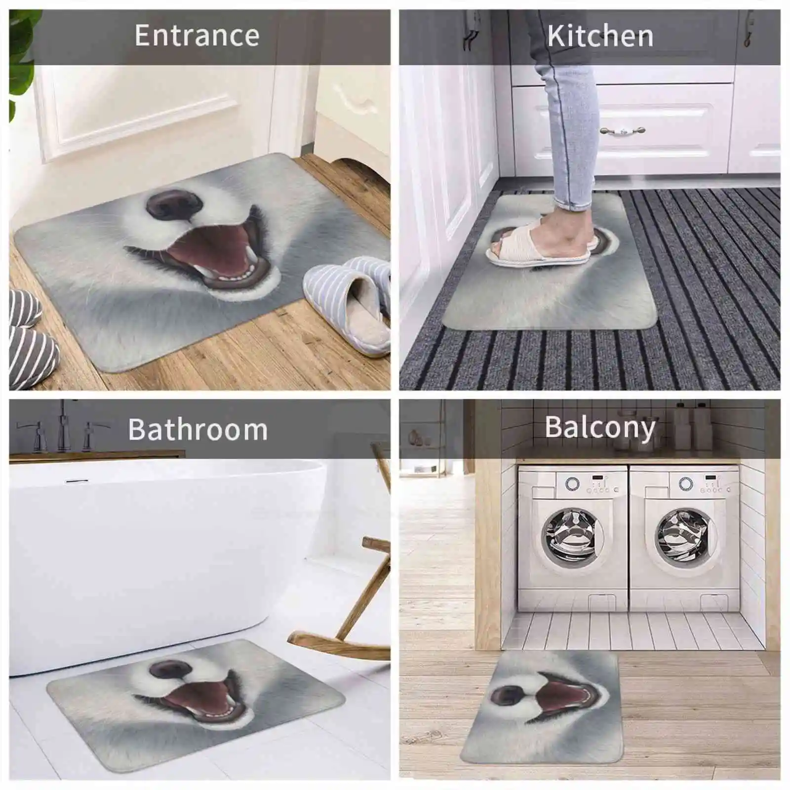 Маска для лица с изображением арктической лисы коврик ног домашний лиса