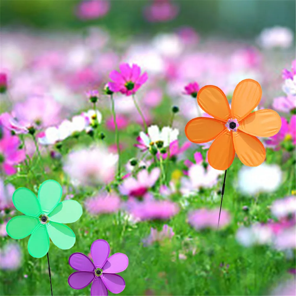 

1pcs Children Garden Windmill Colorful Decoration DIY Handmade class Wind Spinner Outdoor Toy Gift for kids vent