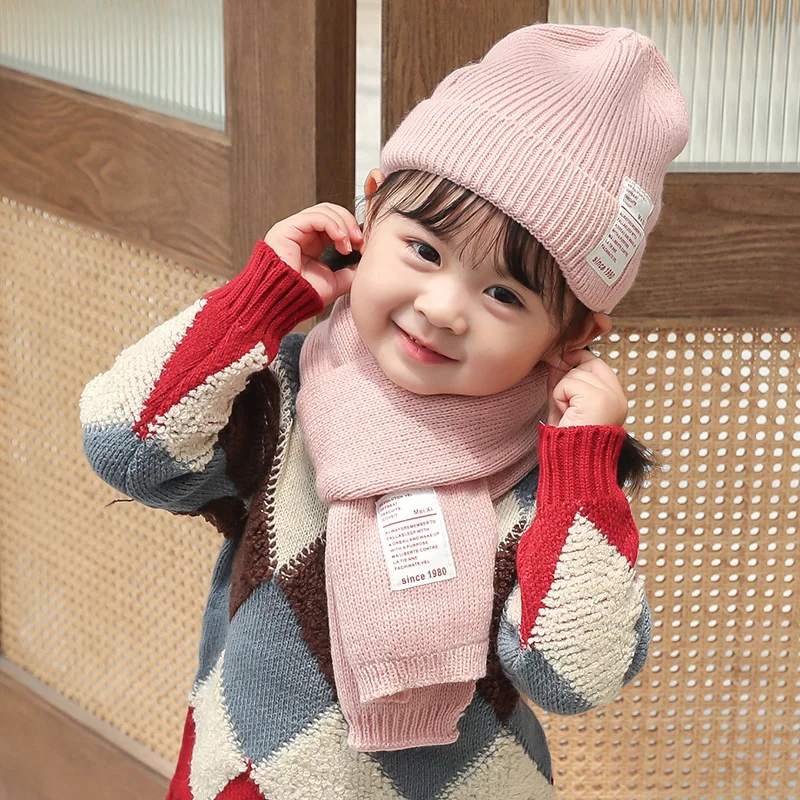 Детская вязаная шапка с помпоном на возраст 1 7 лет|Шарфы для девочек| |