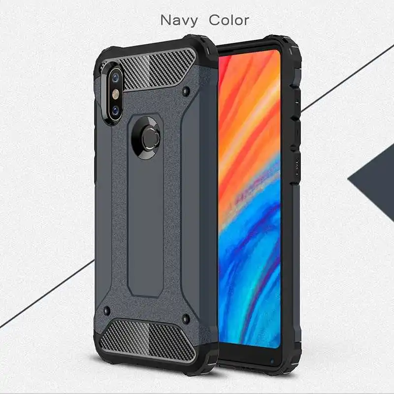 Mokoe mi Iron Armor ударопрочный 5,9" для Xiaomi mi Mix 2s Чехол для Xiaomi mi Mix 2s чехол для телефона - Цвет: Navy Blue