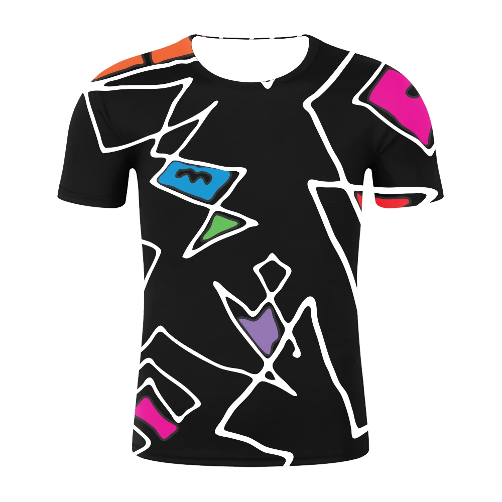 Новинка Мужская 3D футболка с круглым вырезом и коротким рукавом цифровая печать