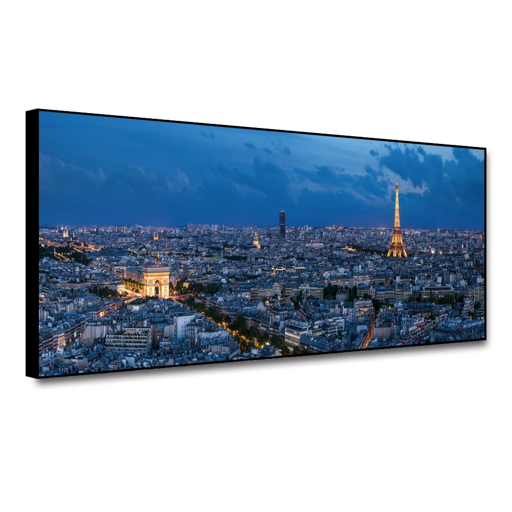 Laeacco башня Франция ночной город картина маслом фотографии на холсте настенные