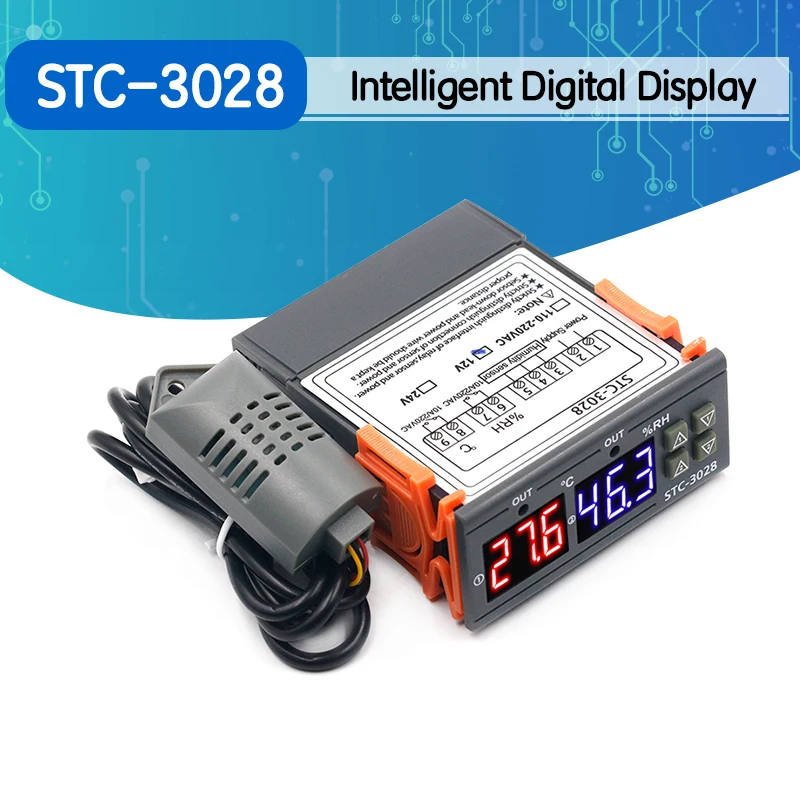 Цифровой термостат гигростат Температура влажности Управление Переменного тока