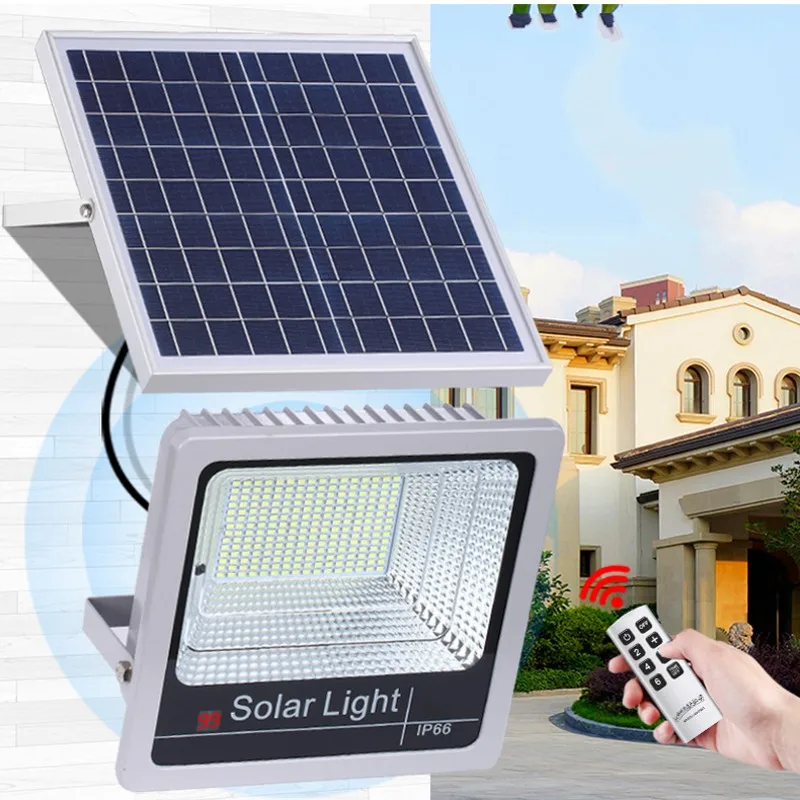 1 шт. IP65 120 Вт Светодиодный прожектор на солнечной батарее водонепроницаемый