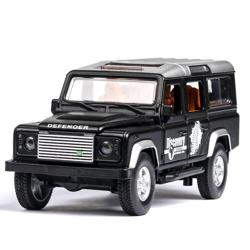 1:32 имитация игрушечного автомобиля из сплава литая машина Land Defender Rover тянущаяся