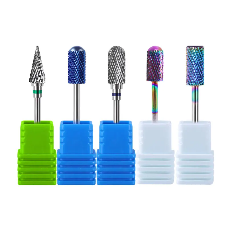 20 Types Tungsten Blue Rainbow Carbide Nail Drill Bit Electric Mills Cutter for Manicure Machine Files Accessories | Красота и