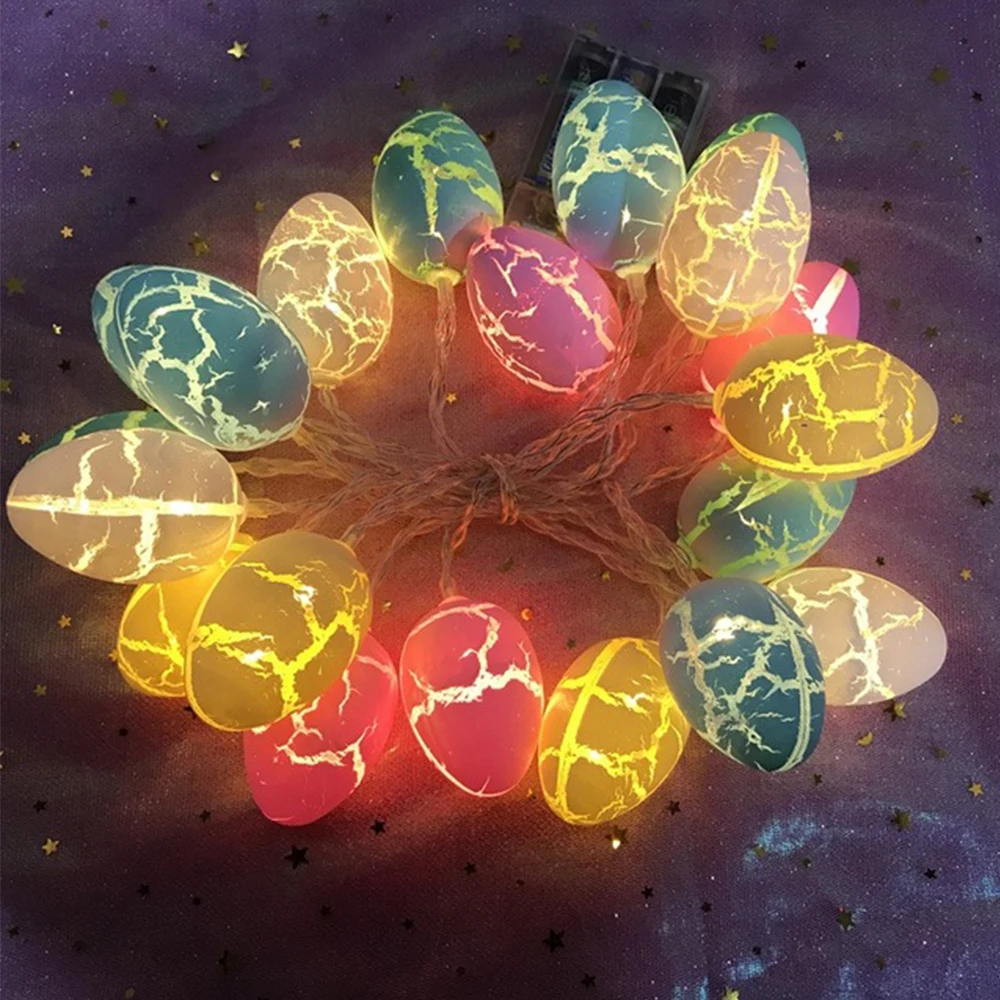 

Holiday Party Home Decor Lighting Party Lighting ABS PVC Battery Powered Creative Easter Egg Shape Light String Funny 10/20LED