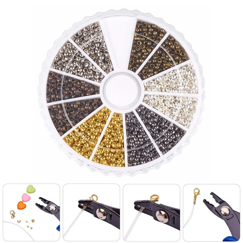 Антикоррозийные обжимные концевые бусины ювелирные изделия колье миниатюрный