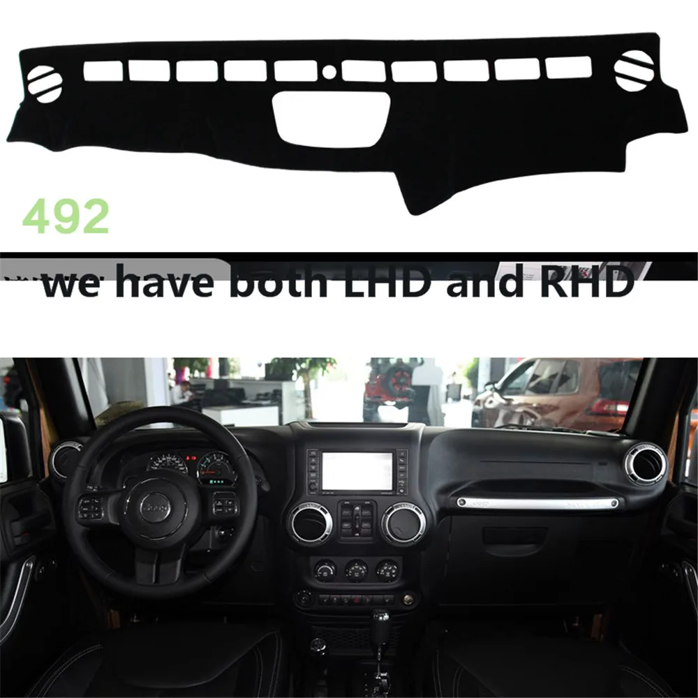 Для Jeep Wrangler (JK) 2006 2016 2008 2015 2014 коврики для приборной панели коврик ковер