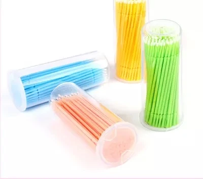 

100pieces/Pack Disposable Makeup Brushes Swab Lint Free Micro Brushes Eyelash Extension Tool Individual Lash/Glue Removing Tool