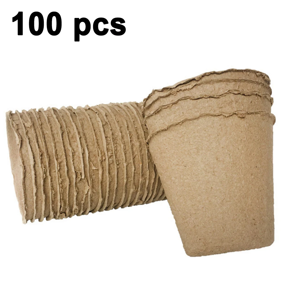 100 шт дюймовый бумажный горшок для начинающих растений семена семян травы набор