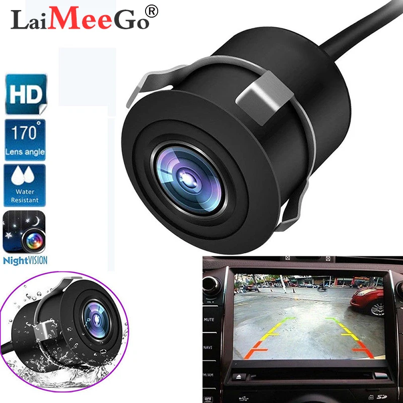 Автомобильная камера заднего вида на 170 ° универсальная светодиодный ночное