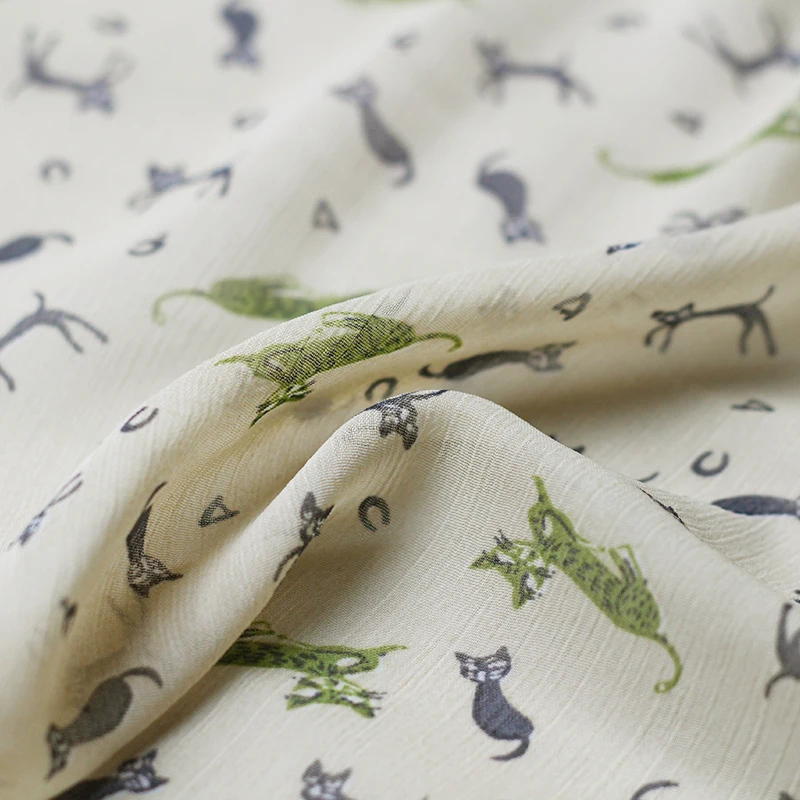 Высококачественная шифоновая ткань для летнего платья с цифровой печатью