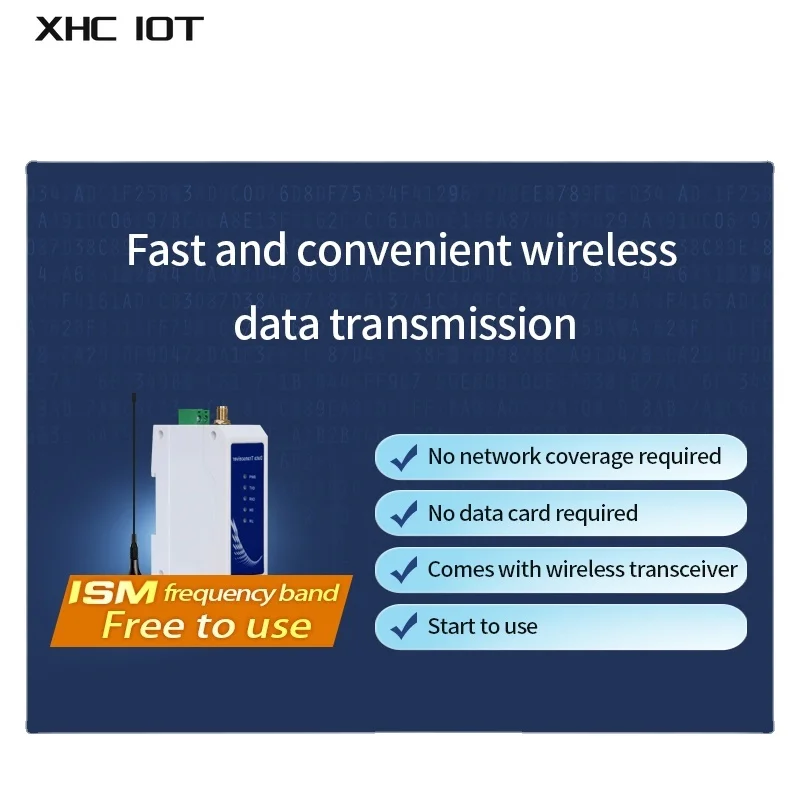 SX1278 433Mhz Wireless Data Transmission Station LoRa RS485 Modbus 30dBm 8km Long Distance 12V 24V XHCIOT E95-DTU(433L30-485)-V8