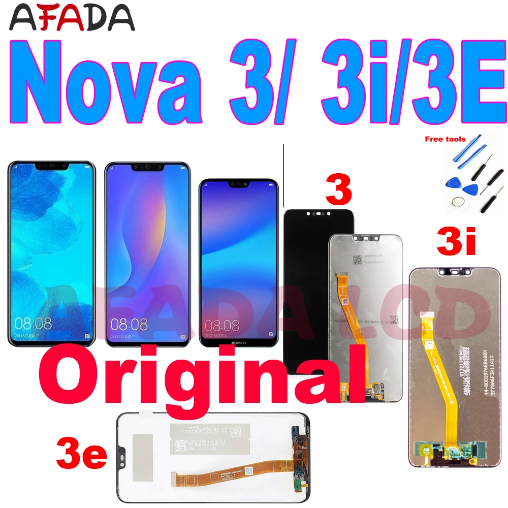 ЖК дисплей с сенсорным экраном для Huawei Nova 3 сменный PAR LX1 LX9 3i INE LX2 L21 3e ANE LX3 L23|Экраны