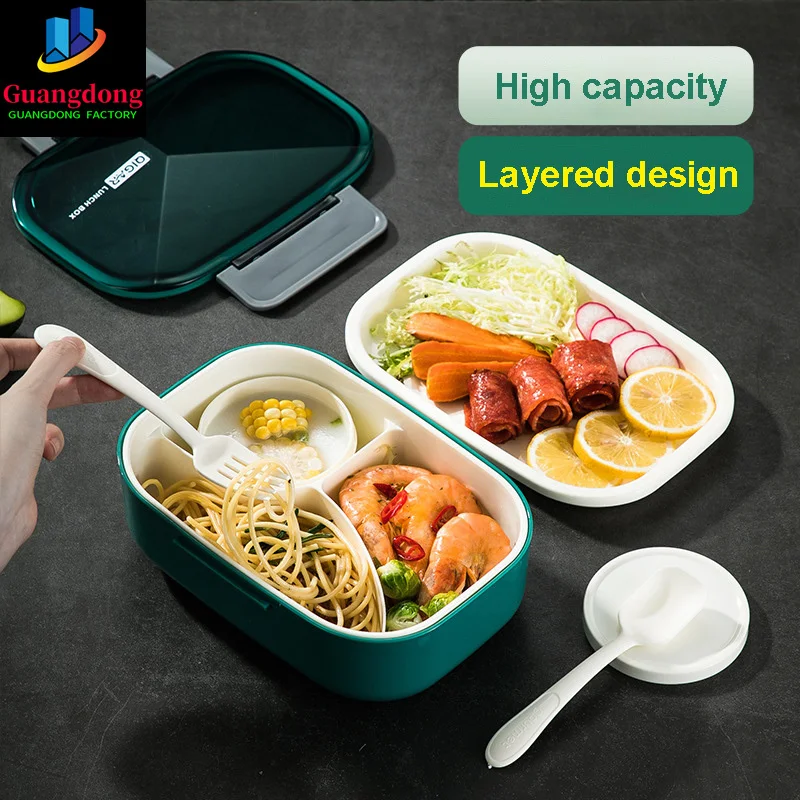 

Двойная коробка бенто, пищевой контейнер, коробки для хранения завтрака, японский контейнер для закусок, контейнеры для горячих продуктов, ...