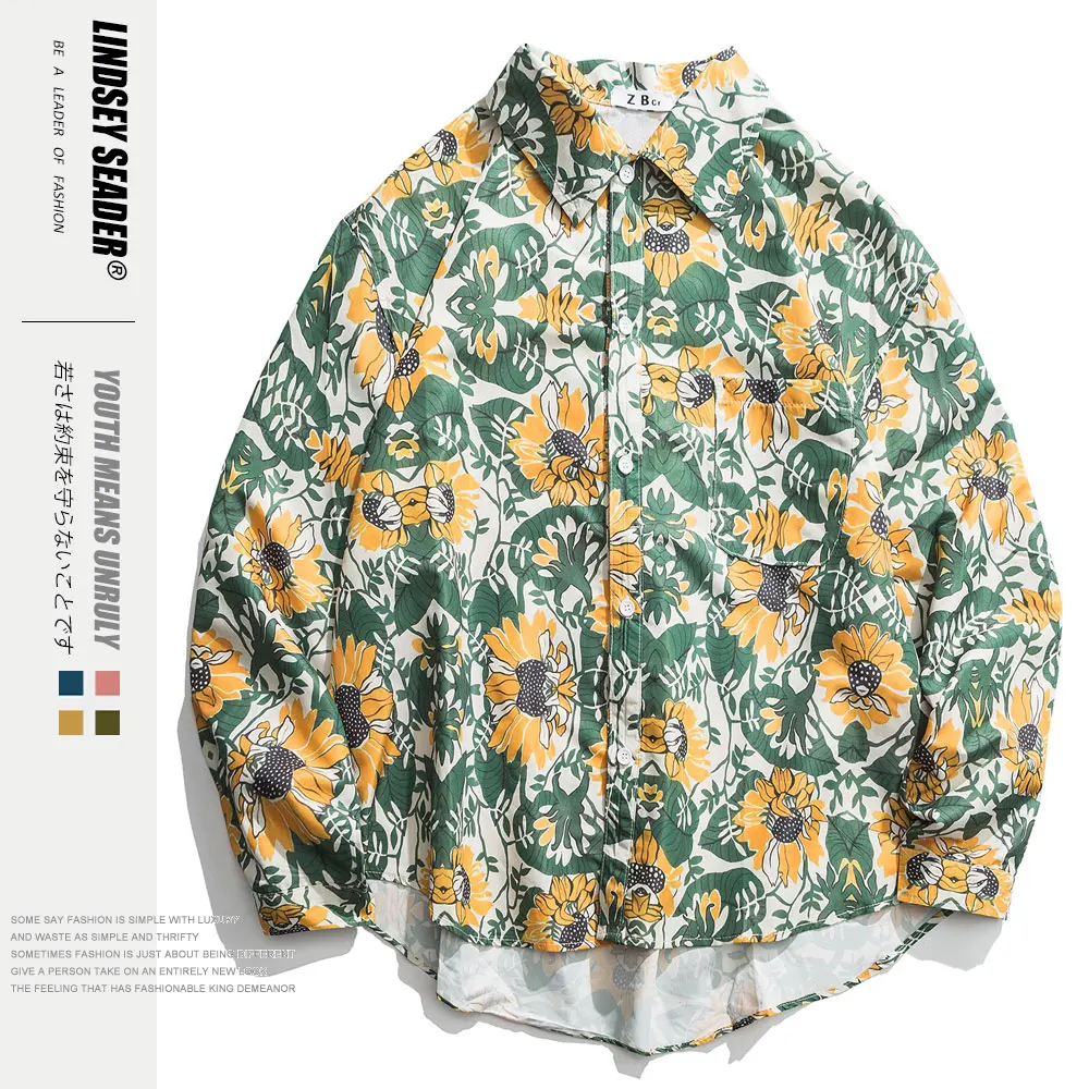 Мужская однотонная Асимметричная Модная рубашка в стиле хип-хоп свободные