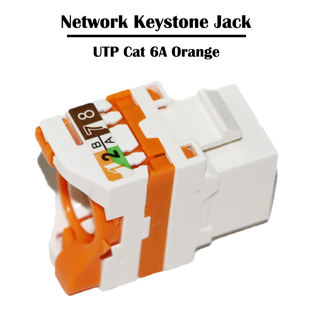 Сетевой тестер Fluke 30 шт./лот 10 Гбит/с UTP Cat 6A Keystone Jack оранжевый/синий прошел RJ 45