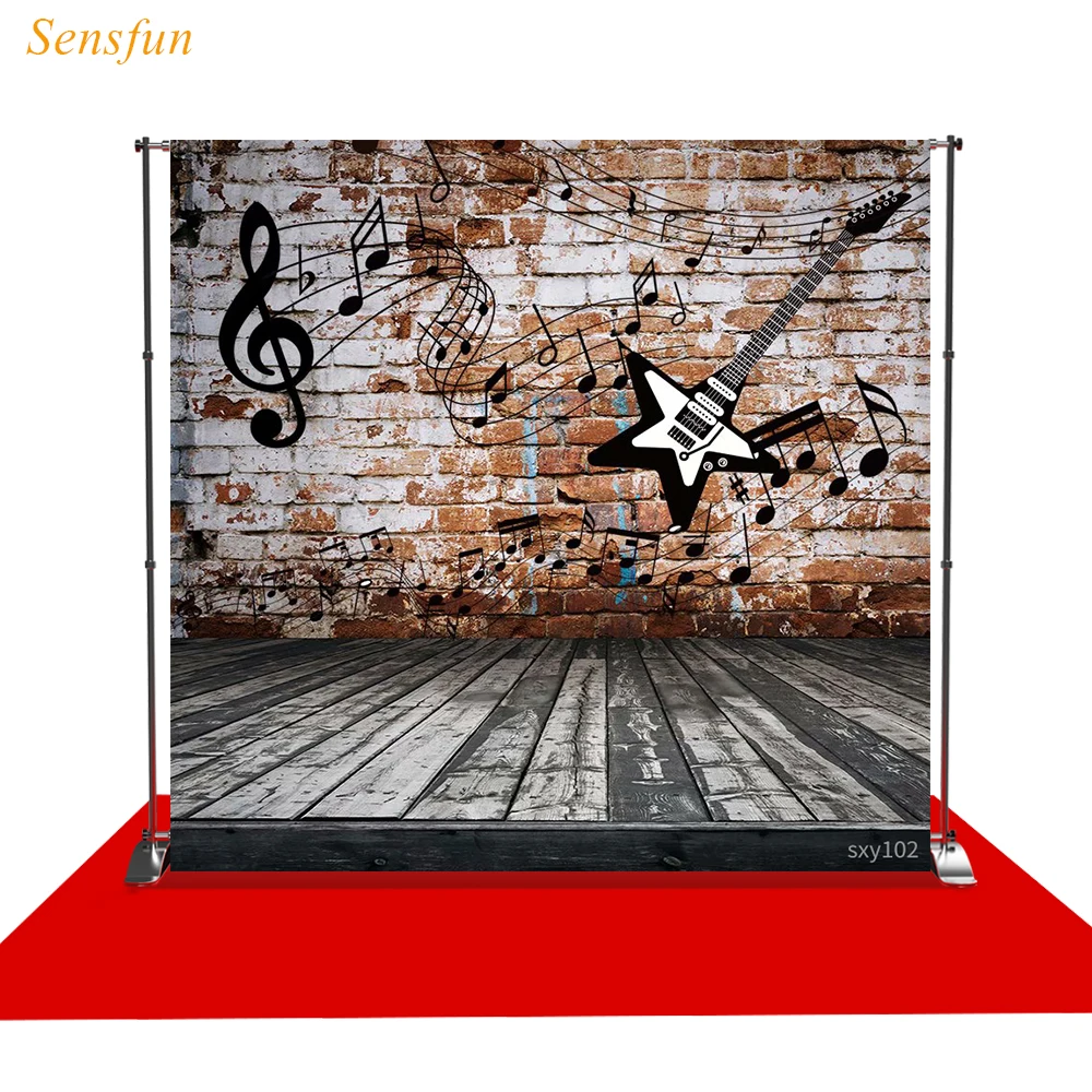 

LEVOO background for photo studio music guitar brick wall wood mottled photocall photobooth decor studio custom shoot prop