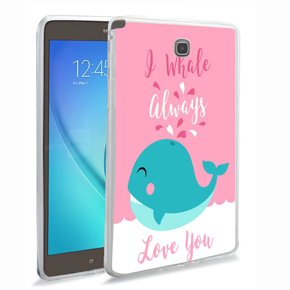 Мягкий TPU чехол для samsung Galaxy Tab A 9,7 SM-T550 SM-T555 SM-P550 SM-P555 S pen версия окрашенные прозрачная на планшет задняя крышка