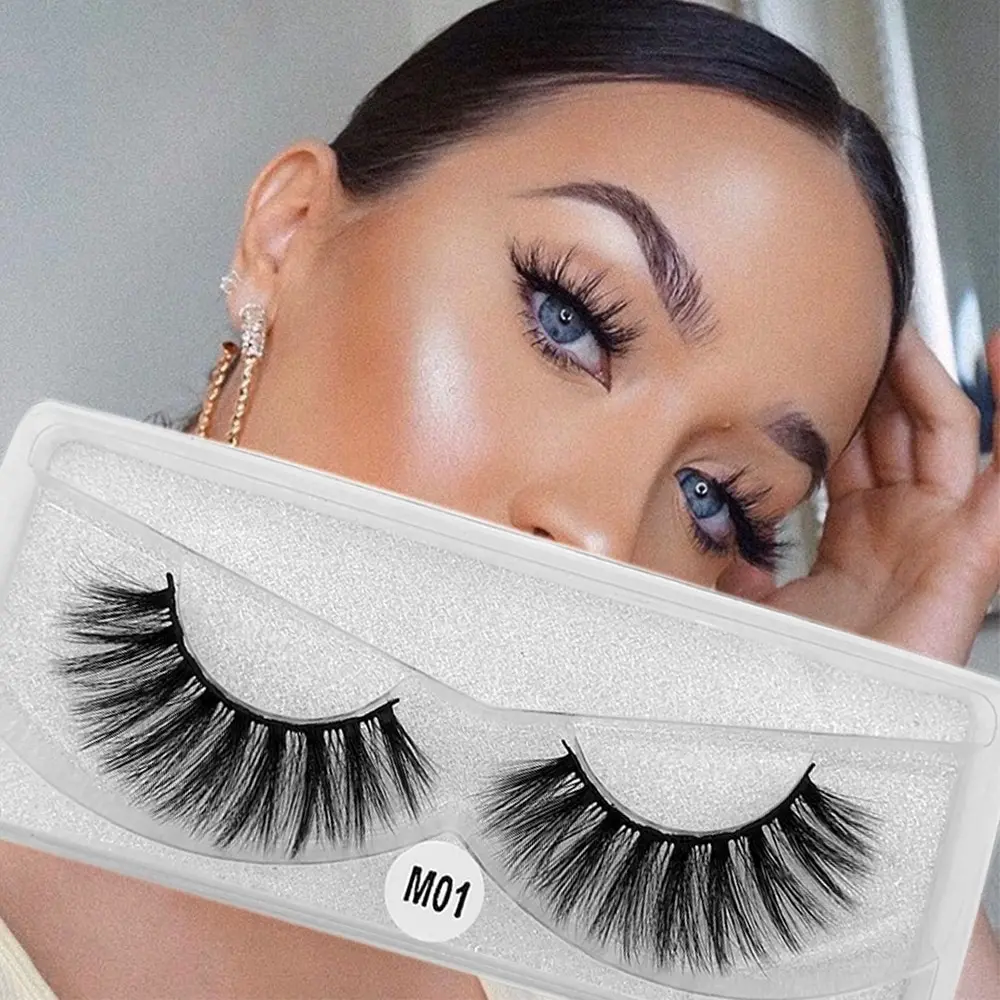 

Makeup Eyelashes 3D Mink Lashes Fluffy Soft Wispy Volume Natural long Cross False Eyelashes Eye Lashes Reusable Eyelash