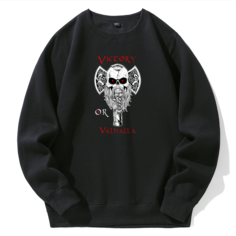 

Hoodie Viccory Valhalla Viking Y2K Men'S Hoodies Fleece Casual Hip Hop Men Sweatshirts Streetwear Autumn Pullover Long Sleeve
