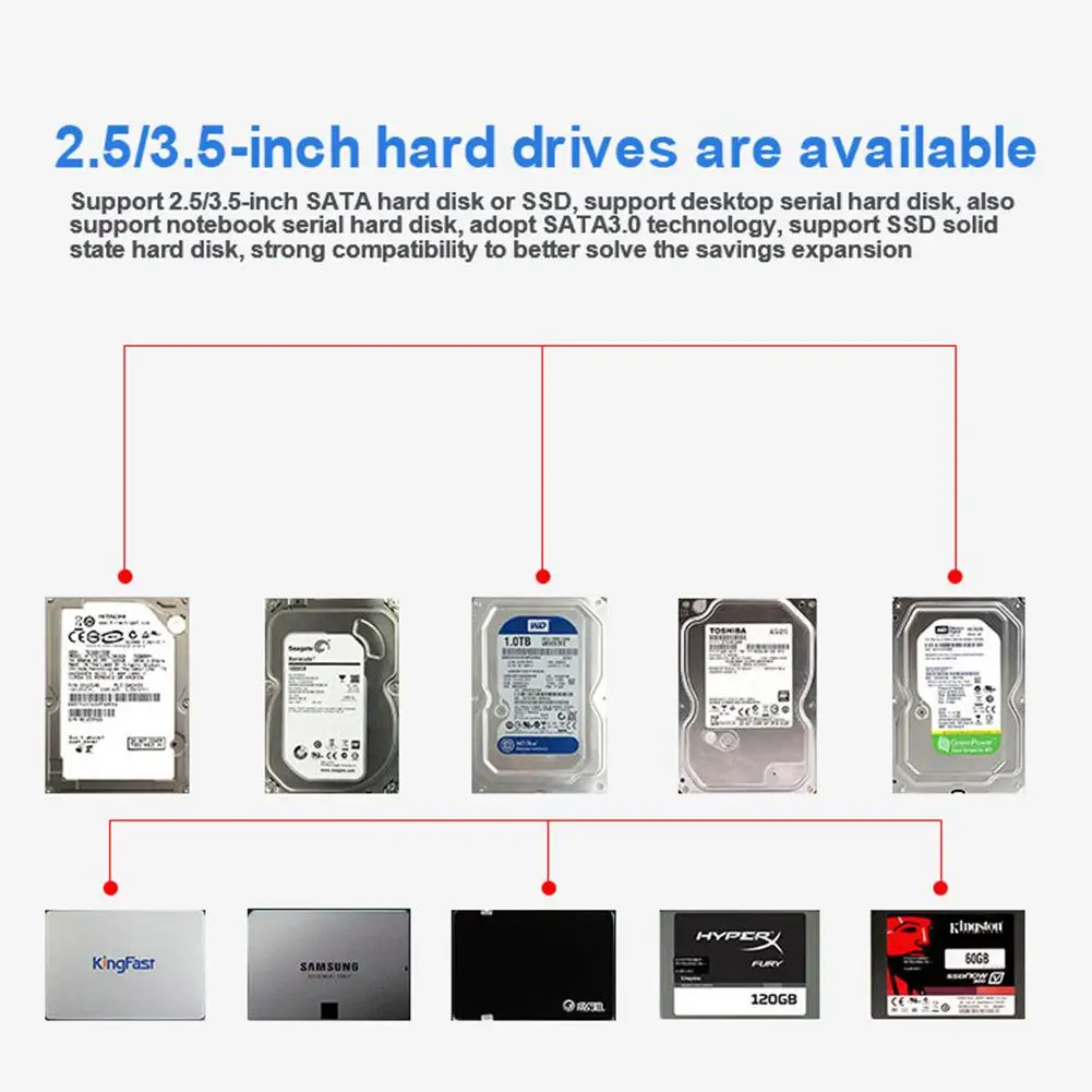 USB 3,0 2," 3,5" SATA жесткий диск Внешний корпус SSD HDD чехол для диска поддержка UASP 8 ТБ диски OTB One Touch Резервное копирование