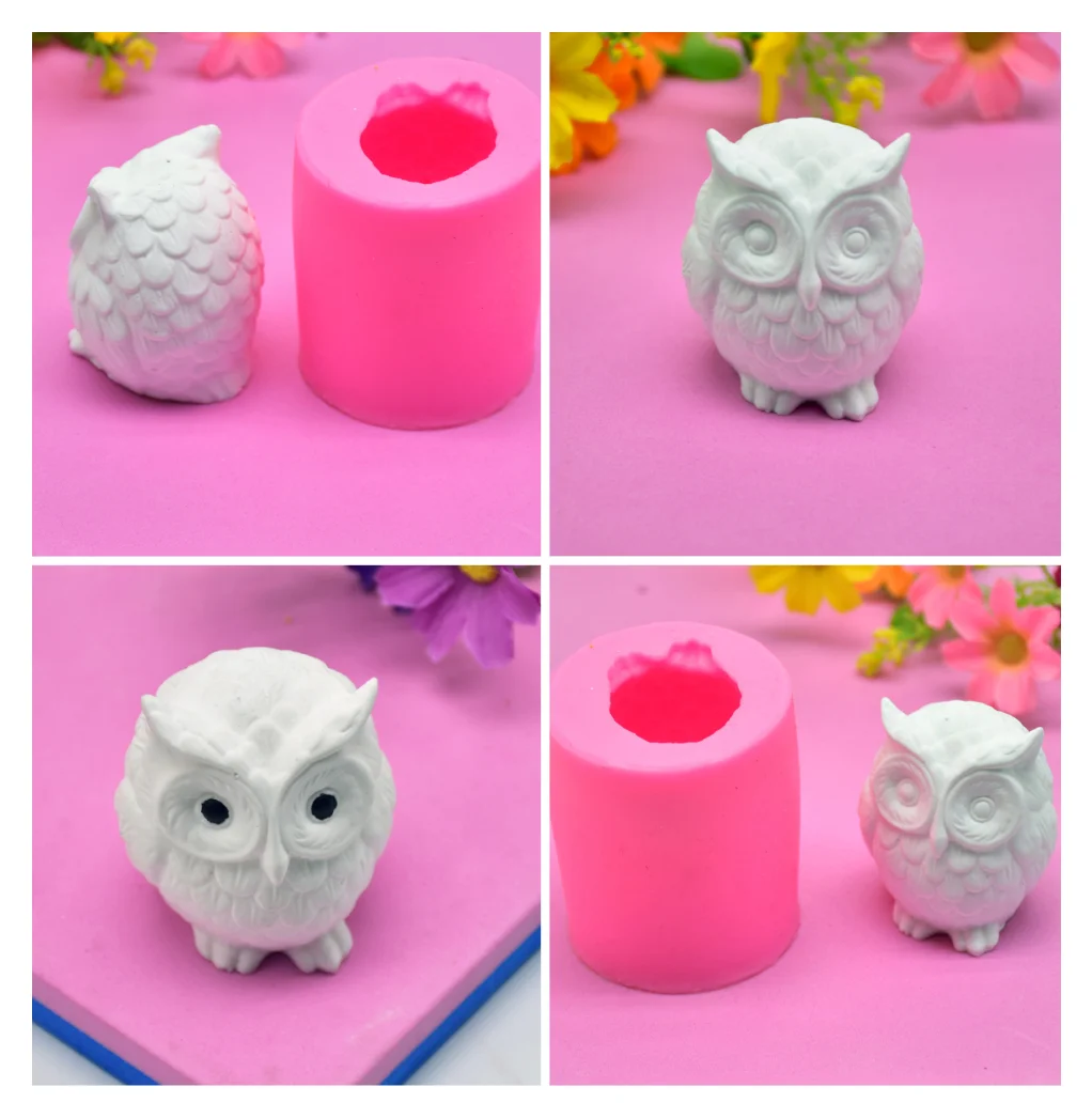 3D Маленькая форма Совы животные руки помадка мыло для выпечки украшения