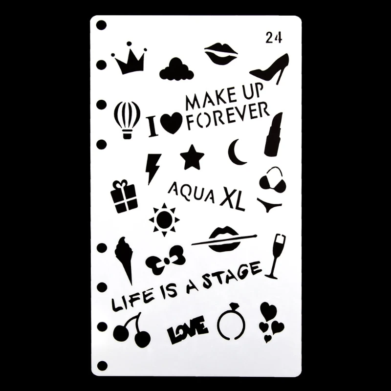 Трафарет в виде ежедневника пластиковый планер сделай сам ручная работа шаблон