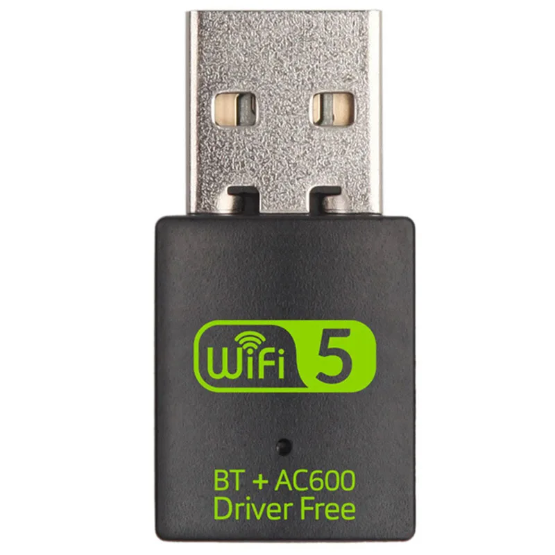 

USB WiFi Bluetooth Adapter 600Mbps Dual Frequency Driver Free 2.4/5Ghz Wireless External Receiver Mini WiFi Dongle +CD