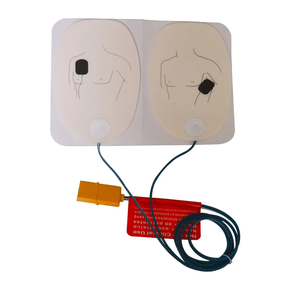 1 пара AED тренировочный ECG Defibrillation электродный патч с хвостовой линией