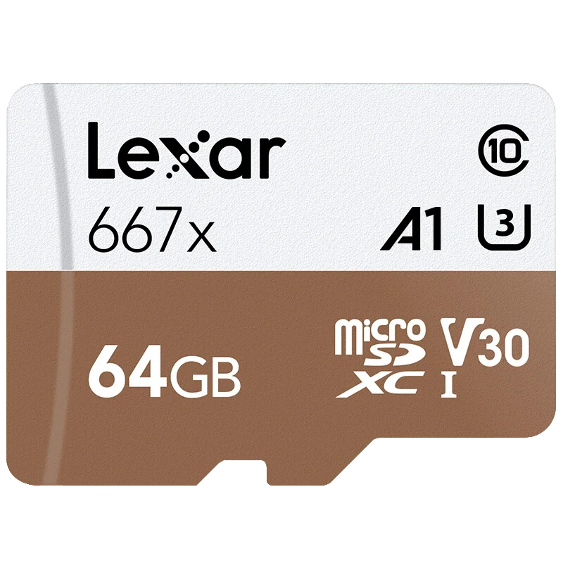 Оригинальная карта памяти Lexar 667x A2 высокоскоростная 100 Φ 128 ГБ V30 класс 10 Micro-SD для