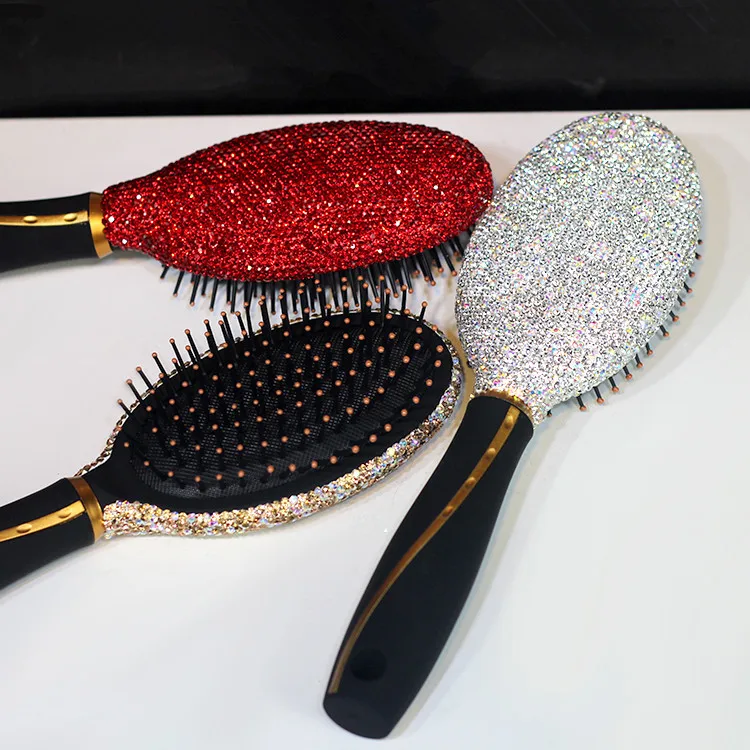 Роскошный креативный гребень для макияжа с кристаллами массажная расческа