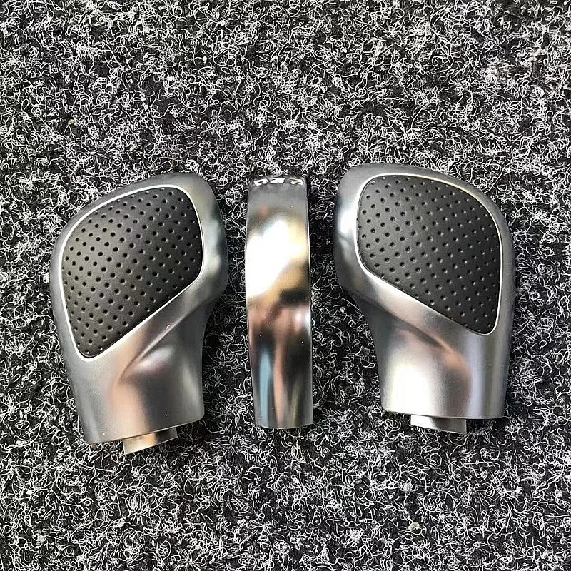 Хромированная матовая с кожаной ручкой переключения передач боковая крышка DSG