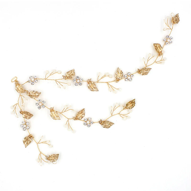 Женский винтажный ободок для волос повязка на голову с золотыми Стразы ручной