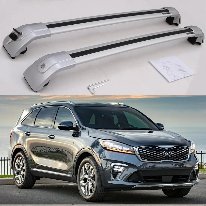 Новинка серебристый багажник на крышу для KIA Sorento 2015 2016 2017 2018 2019 2020 2021|Багажники