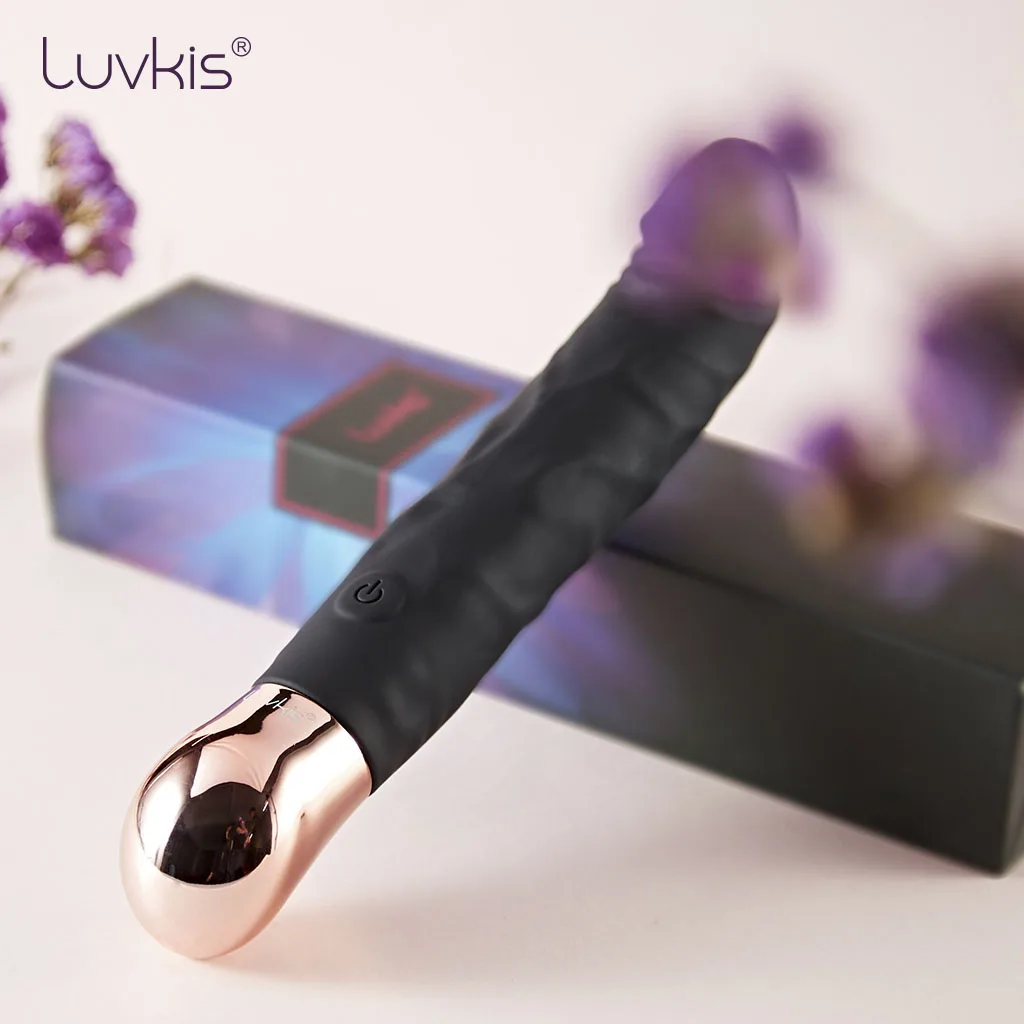 Вибратор фаллоимитатор Luvkis 10 вибрирующий для женщин стимуляция точки G и клитора