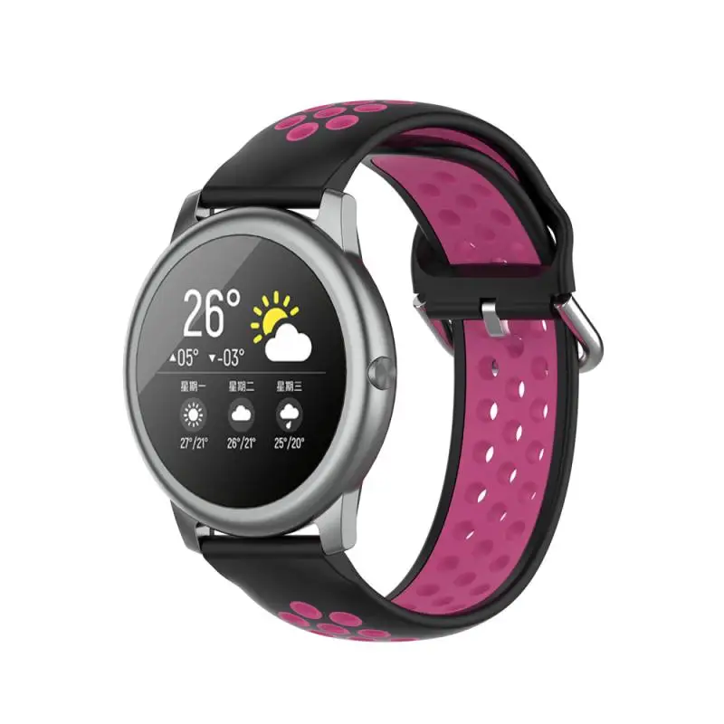 suitable for xiaomi haylou solar ls05 durable silicone sports two color strap 22mm smart accessories wearable devices free global shipping