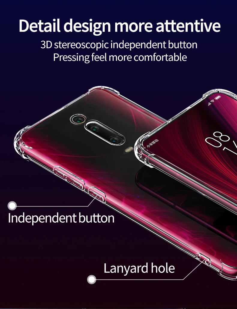 Супер Ударопрочный чехол с "воздушной подушкой" для Xiaomi mi 9T красный mi K20 Pro Note 7 6 5 Pro 7A Y3 9 SE 8 Lite прозрачный мягкий ТПУ Ani-knock чехол