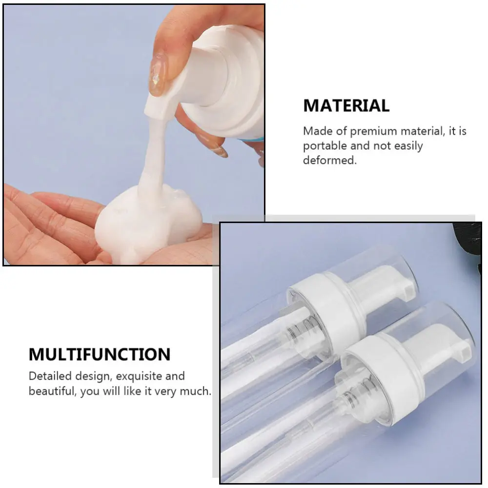 

2pcs Empty Foaming Bottles Travel Soap Bottle Lotion Dispenser (White)