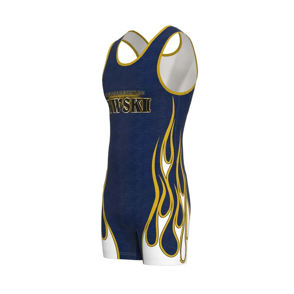 Kawasaki Sublimated Wrestling Singlet for Men and Youth, Power lifting and Exercise Equipment MMA Wrestling Cloth Underwear