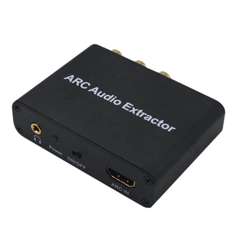 

ARC HDMI-совместимый аудио экстрактор цифро-аналоговый аудио преобразователь AUX SPDIF коаксиальный RCA выход 3,5 мм металлический корпус