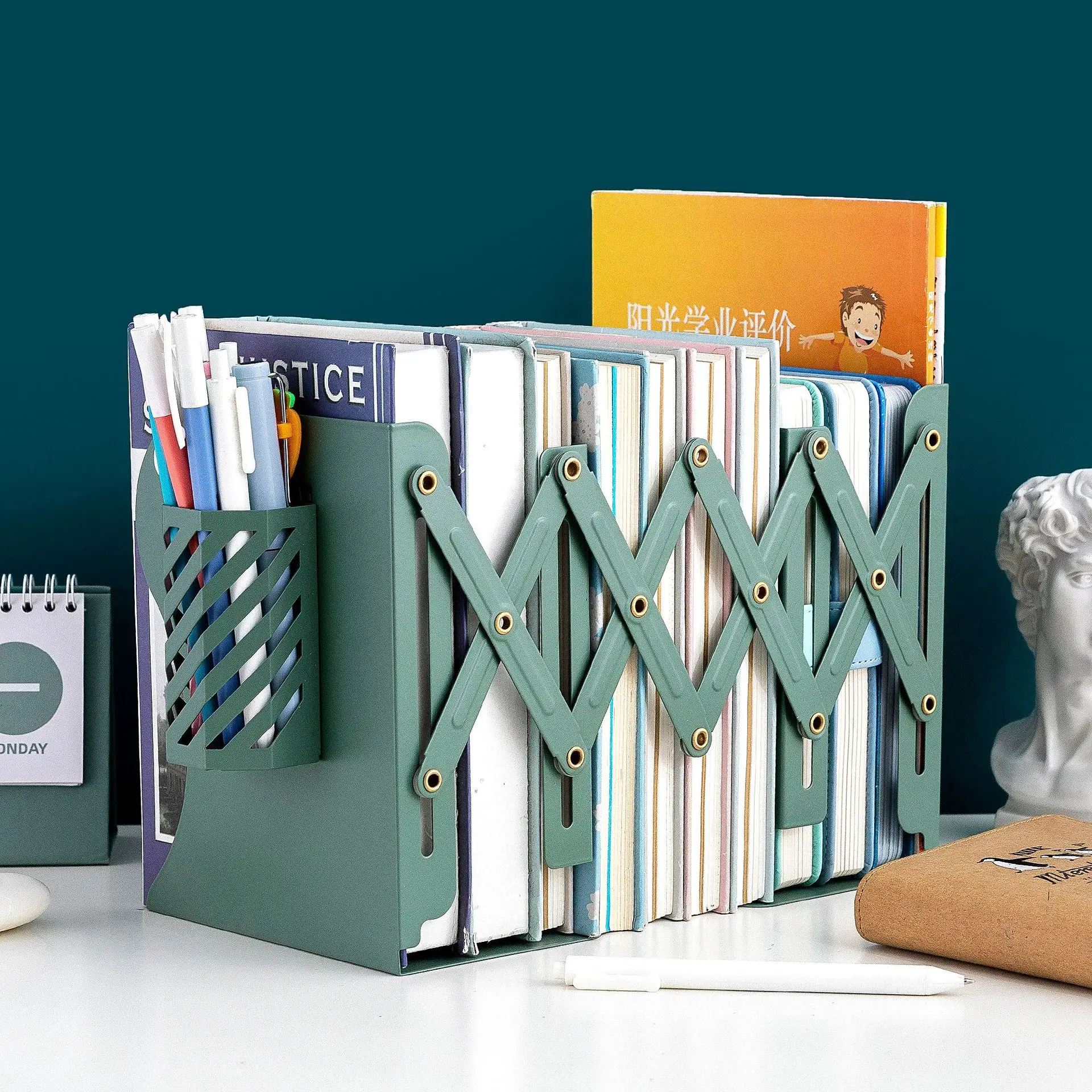 

Красочная креативная Выдвижная металлическая складная книжная полка, студенческое хранение книг, офисные принадлежности