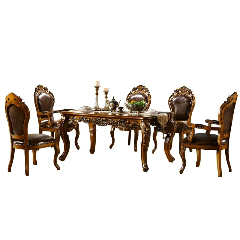 Combination, Retro Rectangular Dining Room Furniture