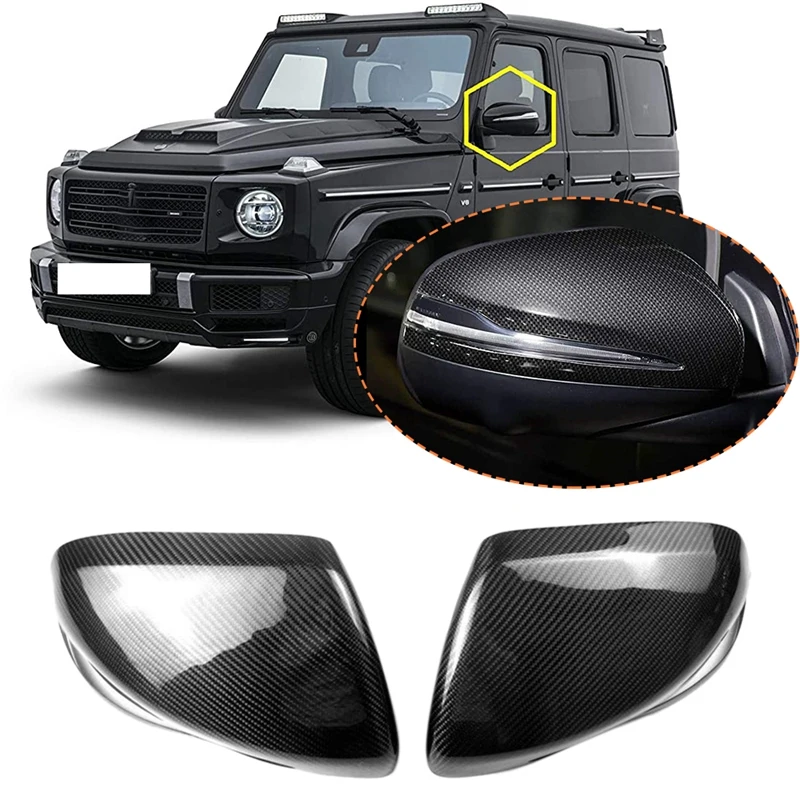 

Real Carbon Fiber for Mercedes-Benz G-Class W464 G500 G63 GLE GLS W167 Side Wing Rearview Mirror Cover Cap